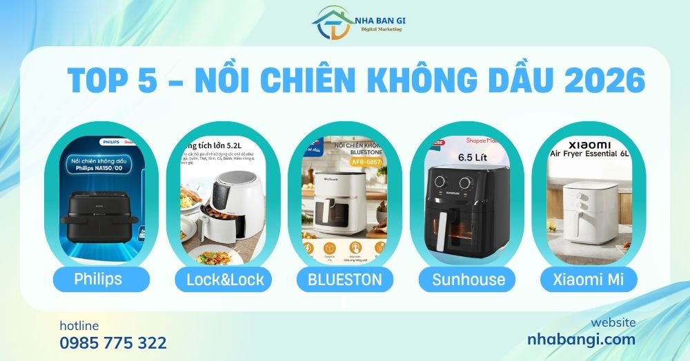 Top 5 Nồi chiên không dầu có đáng mua